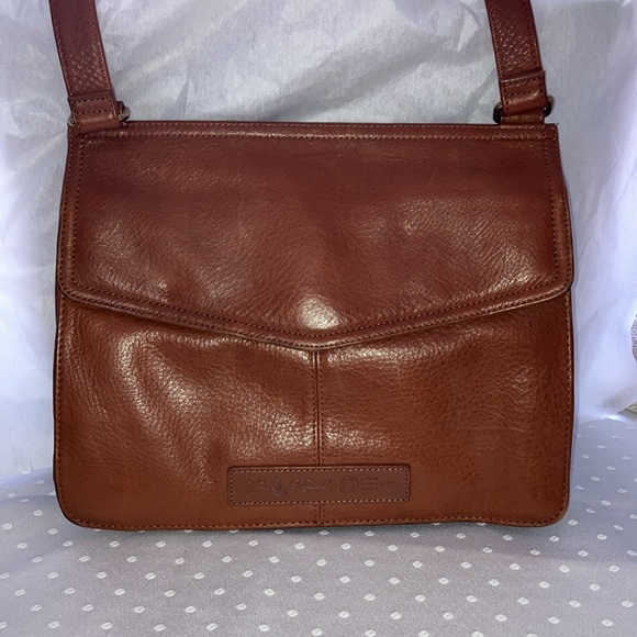 Fossil 75082 Envelope Camel Boho Leather Travel Crossbody Messenger Bag - Picture 2 of 12